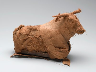 Small model of a bull by Third Intermediate Period Egyptian